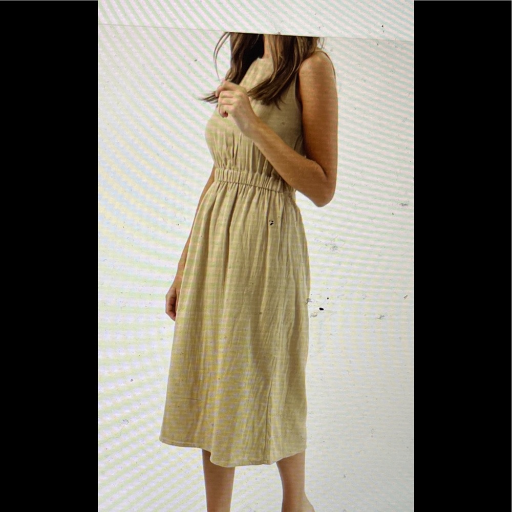 Open back gauze dress